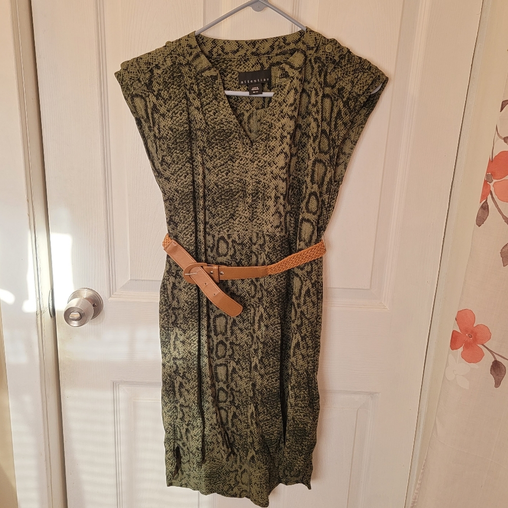 Green Dress with Belt